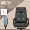 Vinsetto High Back Vibration Massage Office Chair with 6 Points, Hight Adjustable Computer Desk Chair, Reclining Office Chair with Retractable Footres