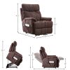 Large size Electric Power Lift Recliner Chair Sofa for Elderly, 8 point vibration Massage and lumber heat, Remote Control, Side Pockets, cozy fabric,