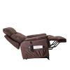 Large size Electric Power Lift Recliner Chair Sofa for Elderly, 8 point vibration Massage and lumber heat, Remote Control, Side Pockets, cozy fabric,