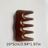 1pc Meridian Massage Comb Sandalwood Wooden 5 Tooth Point Acupuncture Head Massage Therapy Blood Circulation Anti-static Smooth Hair