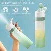 Spray Water Bottle For Outdoor Sport Fitness Water Cup Large Capacity Spray Bottle Drinkware Travel Bottles Kitchen Gadgets Eco-Friendly Large Capacit