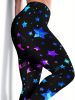 Throwing Print Butt-Lifting Sexy Yoga Pants, High Waist Slim Fit Mid-Stretch Fitness Workout Pants, Women's Activewear